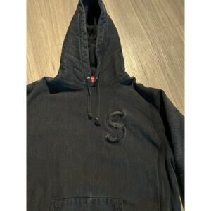 Supreme Tonal S Logo Hoodie Black Medium *as is*